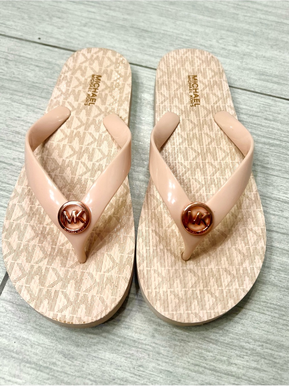 Michael Kors Blush Logo Thong Sandals